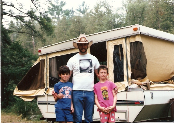 Kevin, Dad and Me and our camper