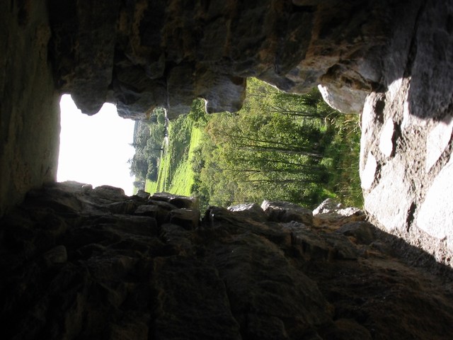 Scotland: Looking through a window in the Castle