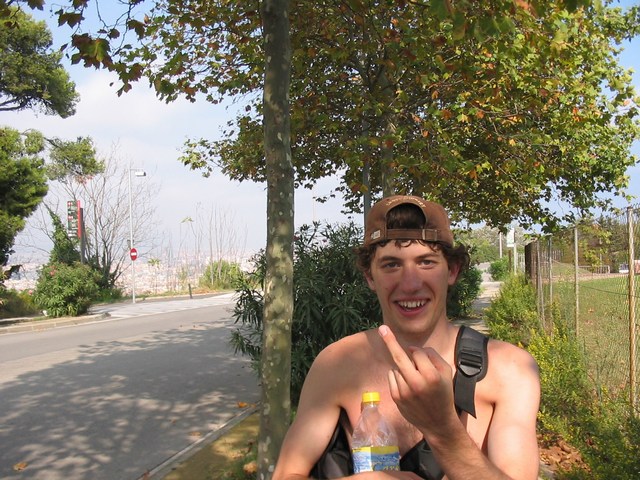 Spain: Hot and sweaty flipping the bird