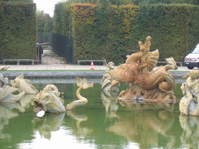France: One of the many fountain ponds