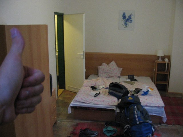 Czech Replublic: My Hotel... ahhh my own room... no hostelers doing it even