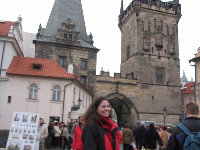 Czech Replublic: Sarah on the Bridge