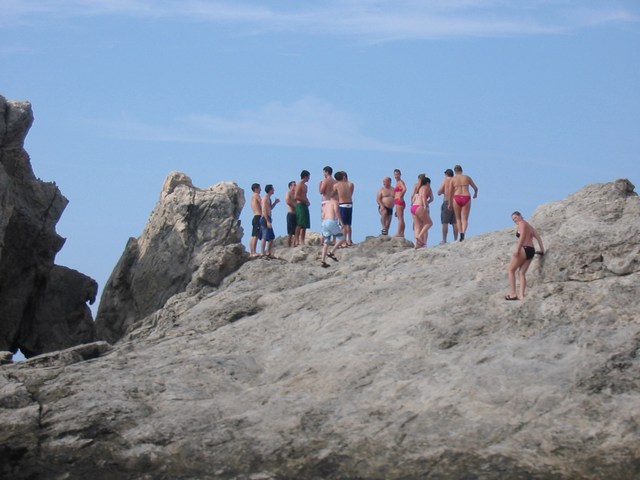Greece: On top of the mini cliff dive