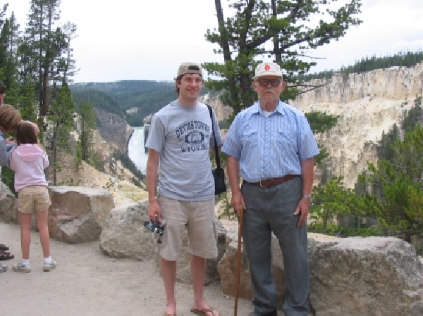 Grandpa and I overlooking this amazing Yellow Canyon