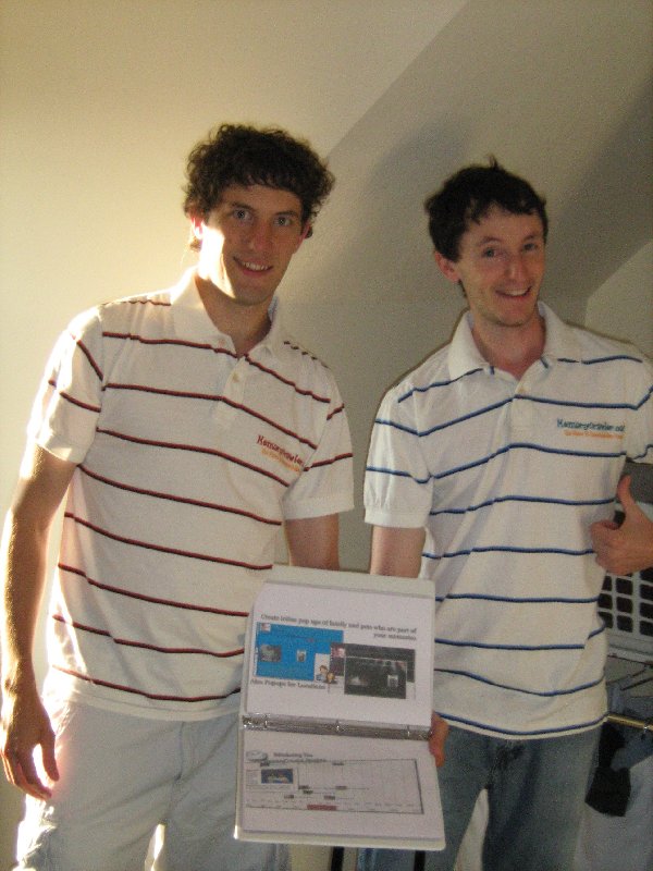 Noel and I in our new polos