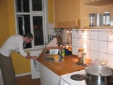 Denmark: Jem cooking us dinner....what a nice guy
