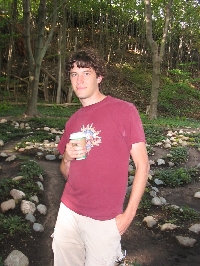 Me in front of the labyrinth