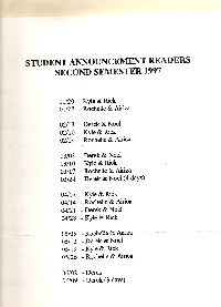 Student Announcements: Media 3