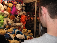 Jason getting a stuffed animal